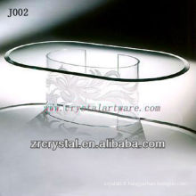 K9 Oval Crystal Table with Unique Leg